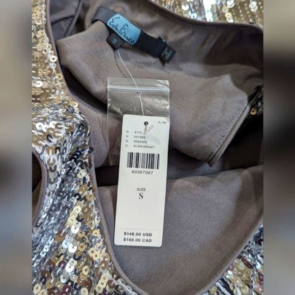 Anthropologie Eva Franco Sleeveless Silver Sequin tank NWT - Picture 7 of 9